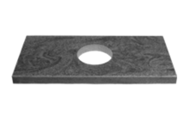 Bedplate rundt hull senter