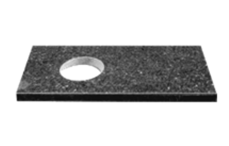 Bedplate rundt hull venstre